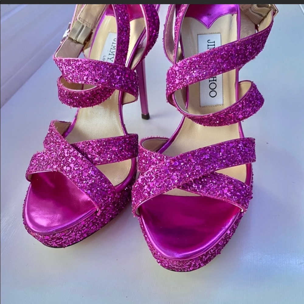 Jimmy Choo Vamp Course Glitter Stilettos